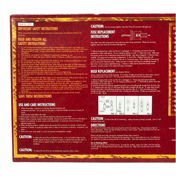 6 New Open Foremost Vintage 70 Light Add-A-Set 38 Feet Lights Tested Functional - Picture 7 of 13